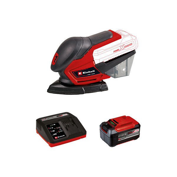 EINHELL - Pack EINHELL Ponceuse multi 18V Power X-Change - TE-OS 18/150 Li - Solo - Starter Kit Power 5.2Ah - large
