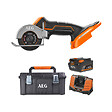 AEG - Pack AEG 18V - Mini scie multi-matériaux Brushless - Batterie 4.0 Ah - Chargeur - Caisse de rangement - vignette