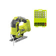 RYOBI - Pack RYOBI - Scie sauteuse pendulaire R18JS-0 - 18 V One+ - Sans batterie ni chargeur - Coffret de 10 lames spéciales scie sauteuse RAK10JSBWM - vignette