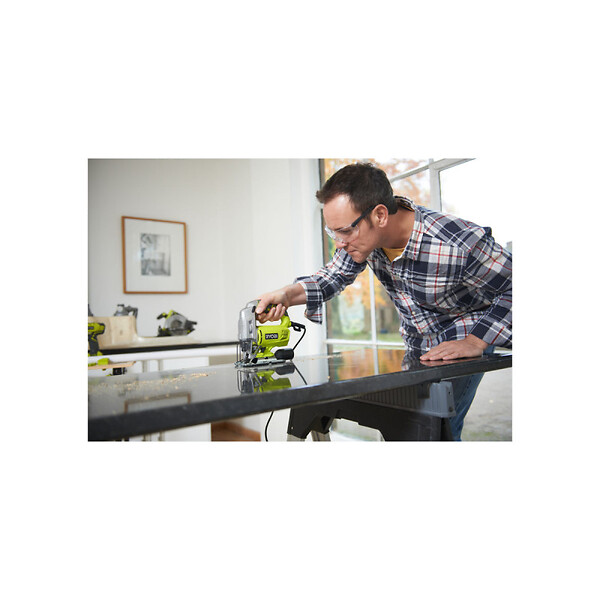 RYOBI - Pack RYOBI Scie sauteuse électrique RJS750-G - 500W - 75mm - bois - coffret de 10 lames - bois - plastique - bimétal - 102mm - RAK10JSB - large