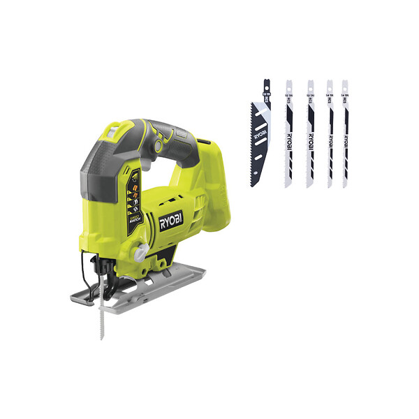 RYOBI - Pack RYOBI - Scie sauteuse pendulaire R18JS-0 - 18 V One+ - Sans batterie ni chargeur - Pack de 5 lames - RAK05JSBFC - 100mm - large