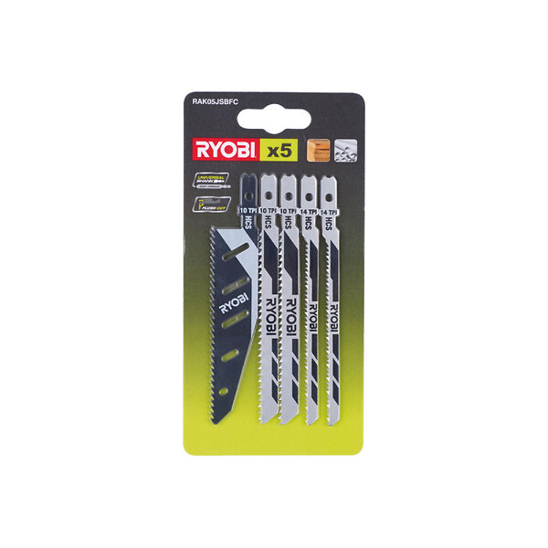 RYOBI - Pack RYOBI - Scie sauteuse pendulaire R18JS-0 - 18 V One+ - Sans batterie ni chargeur - Pack de 5 lames - RAK05JSBFC - 100mm - large