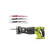 RYOBI - Pack RYOBI - Scie sabre Brushless R18RS7-0 - 18V One+ - sans batterie ni chargeur - Lot de 3 lames RAK3RBWM spéciales scie - vignette