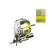 RYOBI - Pack RYOBI Scie sauteuse pendulaire - 680 W - 105mm - coffret de 10 lames - bois - plastique - bimétal - 102mm - RAK10JSB - vignette