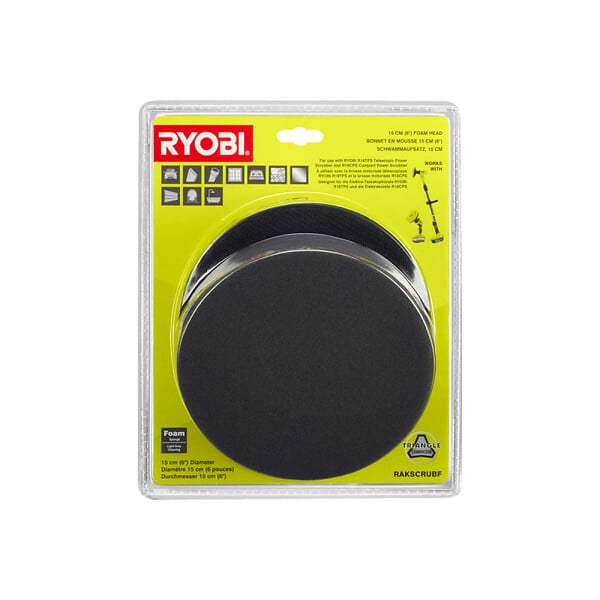 RYOBI - Pack RYOBI - Brosse motorisée télescopique - RWTS18-0 - 18V One+ - Sans batterie ni chargeur - Disque en mousse - RAKSCRUBF - large
