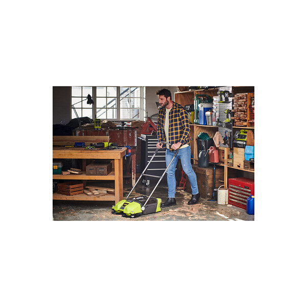 RYOBI - Pack RYOBI Balayeuse motorisée R18SW3-0G - 18V One+ - 53 cm - 1 Batterie 2.0Ah - 1 Chargeur rapide - large