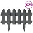 VIDAXL - vidaXL Bordures de pelouse 25 pcs Anthracite 10 m PP - vignette