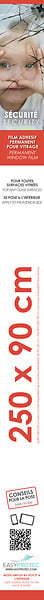 SPTD - Film sécurité permanent pour vitrage - 250x190cm - large
