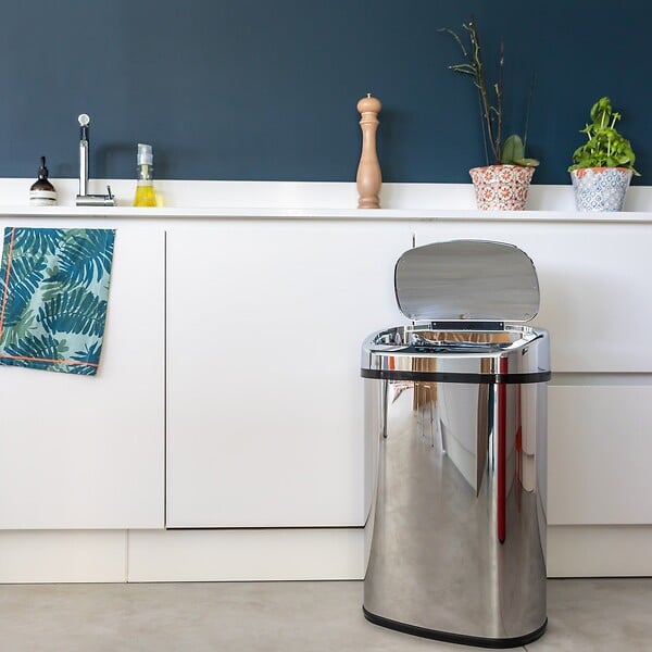 KITCHEN MOVE - Poubelle automatique inox MAJESTIC argent 68L - large