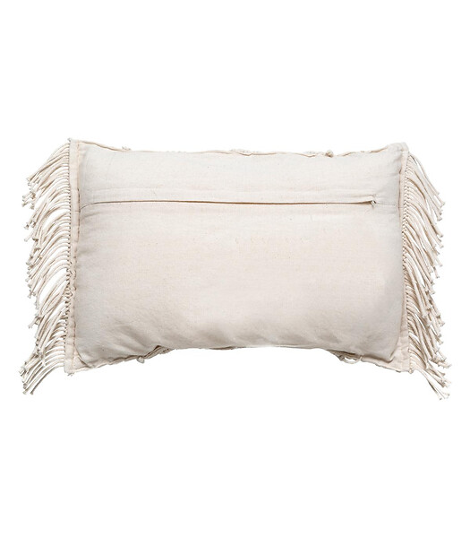 ATMOSPHERA - Coussin déhoussable Macramé en Coton 30 x 50 cm - large