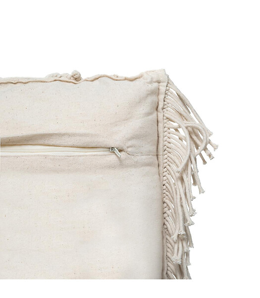 ATMOSPHERA - Coussin déhoussable Macramé en Coton 30 x 50 cm - large