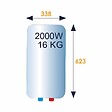 THERMOR - Chauffe-eau électrique Ristretto - 2000W - Sur évier - 15L - 1 personne - Blanc - vignette