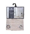 ATMOSPHERA - Voilage à œillets Beige Lin motif Brodé 140 x 240 cm - vignette