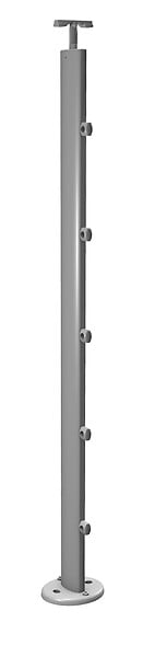 KORDO - Poteau prestio gris karako fixation à plat - large