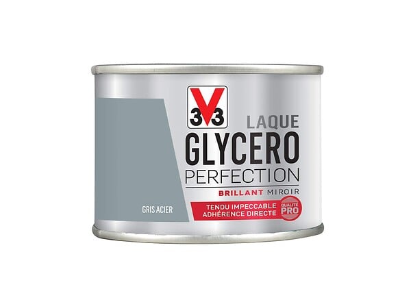 V33 PEINTURE - Peinture laque Glycero - Gris acier - Brillant - 125ml - large