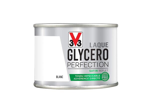 V33 PEINTURE - Peinture laque Glycero - Blanc - Satin - 125ml - large
