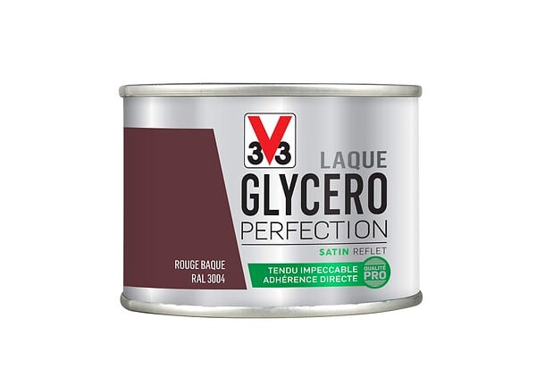 V33 PEINTURE - Peinture laque Glycero - Rouge basque - Satin - 125ml - large