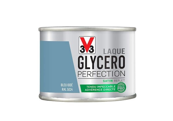 V33 PEINTURE - Peinture laque glycéro - Bleu iode - Satin - 125ml - large