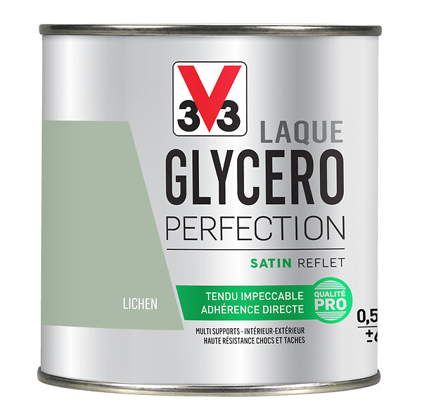 V33 PEINTURE - Peinture laque Glycéro - Lichen - Satin - 0,5L - large