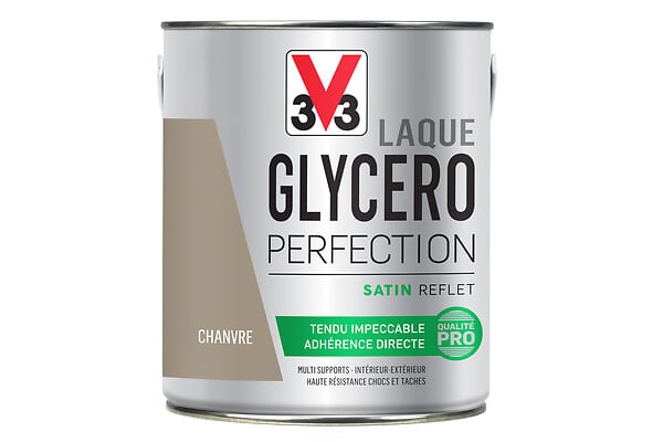 V33 PEINTURE - Peinture laque Glycero perfection - Chanvre - Satin - 2L - large