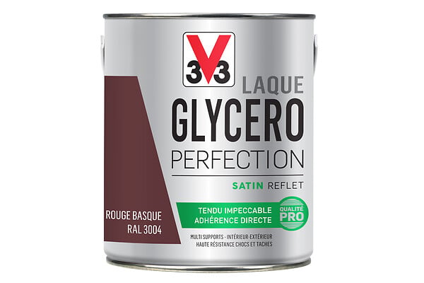 V33 PEINTURE - Peinture laque Glycero perfection - Rouge basque - Satin - 2L - large