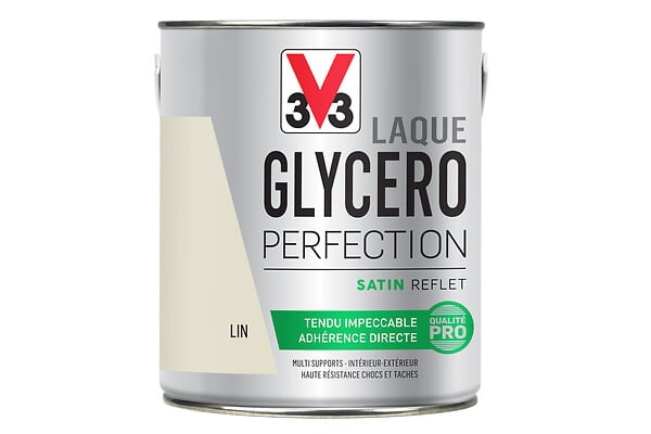 V33 PEINTURE - Peinture laque glycérophtalique - Lin - Satin - 2L - large