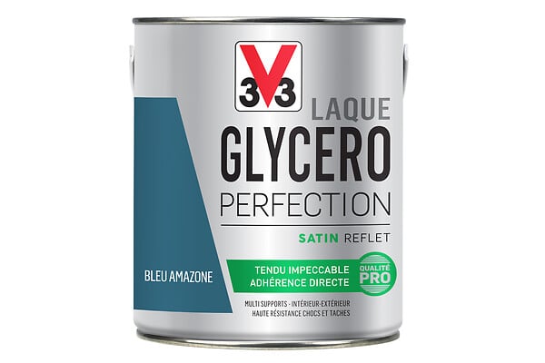 V33 PEINTURE - Laque glycéro satin Glycero perfection - Bleu amazone - 2L - large