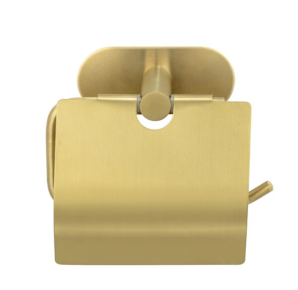 WENKO - Porte-rouleau toilette Orea Gold Or mat - Fixation Turbo-Loc - large