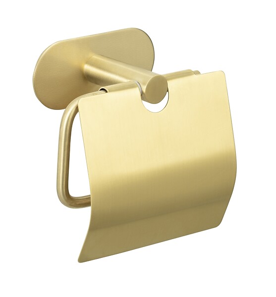 WENKO - Porte-rouleau toilette Orea Gold Or mat - Fixation Turbo-Loc - large