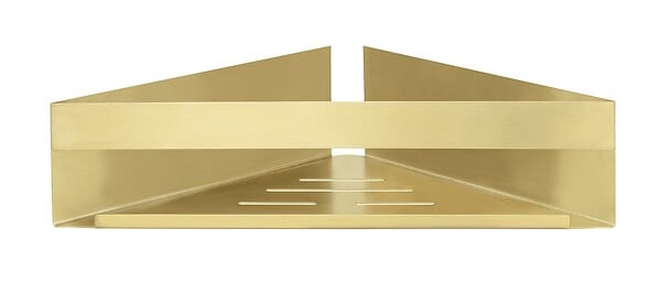 WENKO - Turbo-Loc Etagère d'angle Genova Gold Mat - large