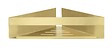 WENKO - Turbo-Loc Etagère d'angle Genova Gold Mat - vignette
