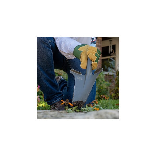 VENTEO - Mini-pelle jardin acier carbone - manche ajustable 360° - large