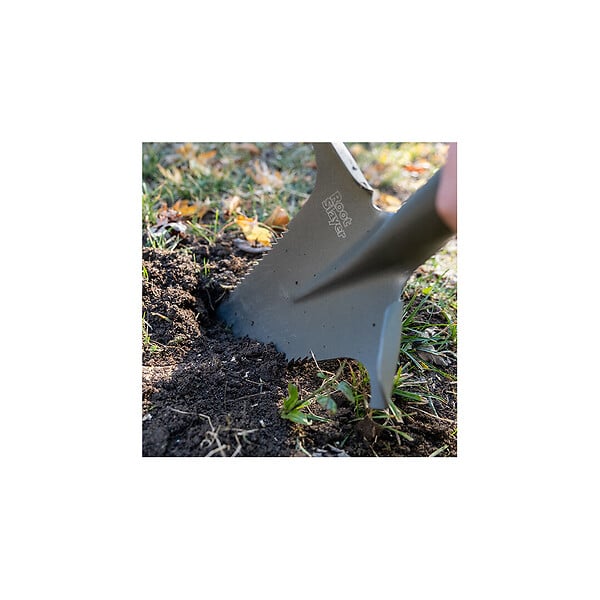 VENTEO - Mini-pelle jardin acier carbone - manche ajustable 360° - large