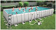 BESTWAY - Piscine tubulaire Power Steel- Rectangulaire - L640xH132xP274cm - vignette