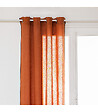ATMOSPHERA - Rideau à œillets en Lin Terracotta avec surpiqûre noire 130 x 260 cm - vignette