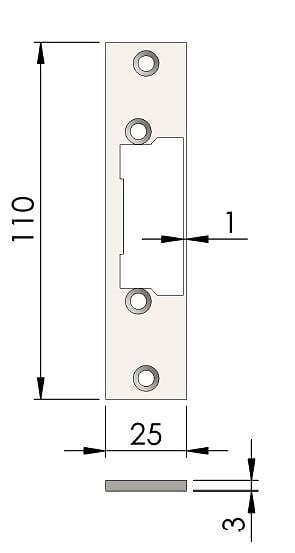 HERACLES - Têtière simple inox ULTIMFIT 120mm profil aluminium / PVC - HERACLES - PCA-918X - large