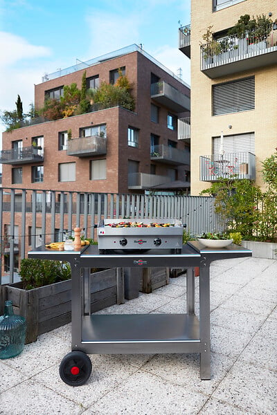 KRAMPOUZ - Plancha électrique Samba - Inox - 4 à 6 personnes - large