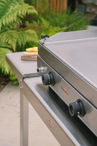 KRAMPOUZ - Plancha gaz double en inox Saveur - 3400W - large