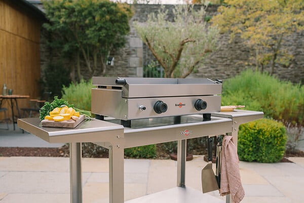 KRAMPOUZ - Plancha gaz double en inox Saveur - 3400W - large