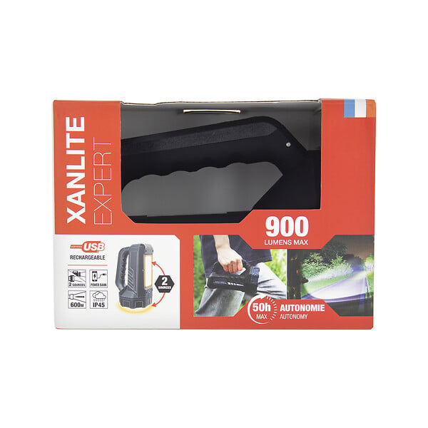 XANLITE - Projecteur led rechargeable  2000 lm ip 44 , cable usb-c included - large