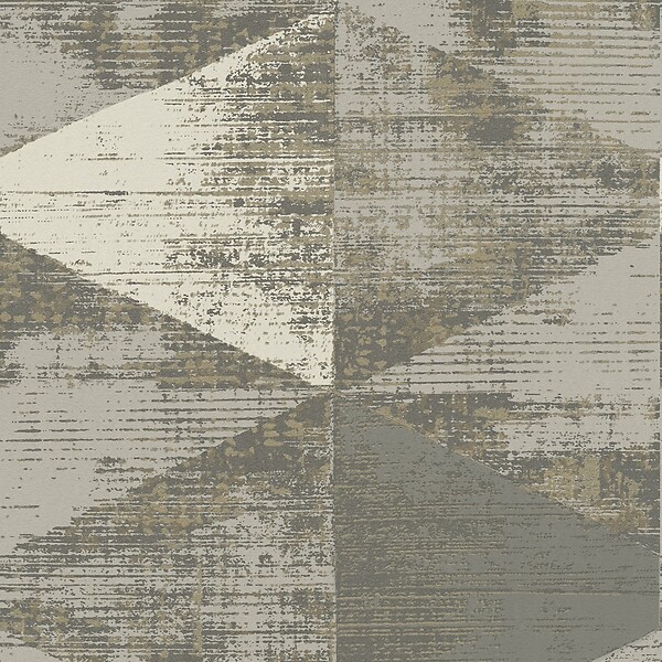 AS CREATION - Papier peint Geo Effect - Taupe or - large