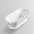 STANO - Baignoire îlot design sur socle ovale SEATTLE blanche 170 cm - vignette