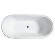 STANO - Baignoire îlot design sur socle ovale SEATTLE blanche 170 cm - vignette