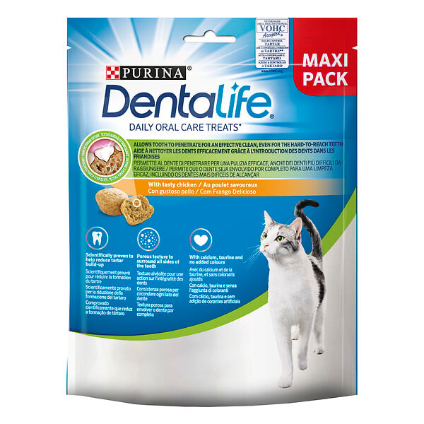 DENTALIFE - DENTALIFE Chat au Poulet - 140g - Friandise pour chat adulte - large