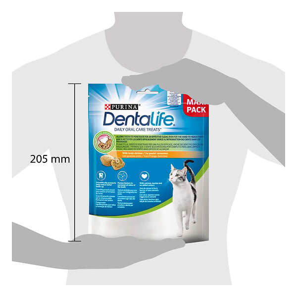 DENTALIFE - DENTALIFE Chat au Poulet - 140g - Friandise pour chat adulte - large