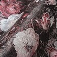 AS CREATION - Fleur blossom rose sur fond noir - L.0,53x10,05m - vignette