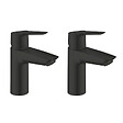 GROHE - Grohe Lot de deux  START Mitigeur lavabo taille S, noir mat (235512432-GroheBlackDuo) - vignette