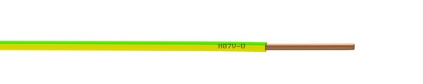 Câble électrique H07VU - Vert et jaune - 2.5mm² - 100m - large