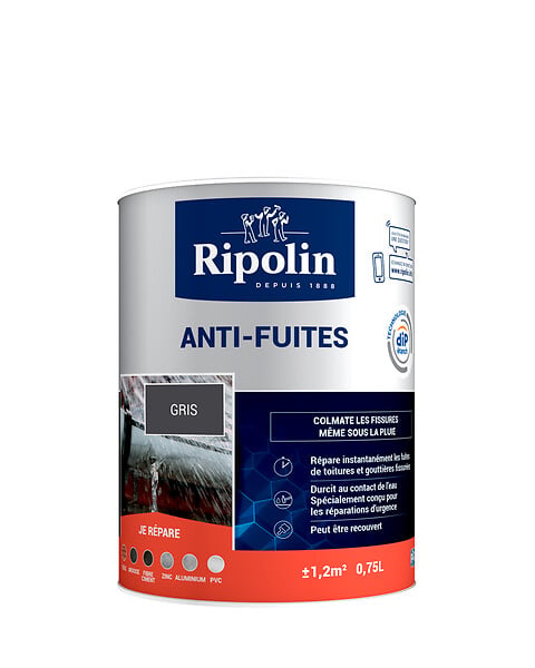 RIPOLIN - Anti-fuites Gris Pot 0.75l - large