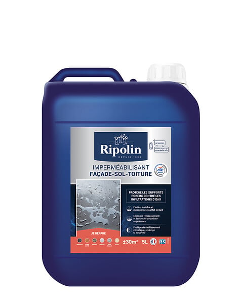 RIPOLIN - Impermeabilisant façade-sol-toiture Invisible 5l - large